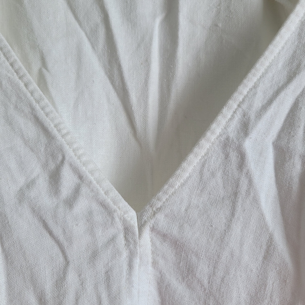 Universal Thread Womens Size Large Linen Blend White Dress - Picture 5 of 10